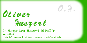 oliver huszerl business card